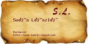Soós László névjegykártya