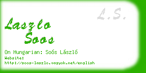laszlo soos business card